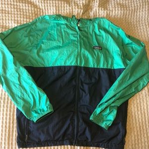 Patagonia Green and Navy Windbreaker